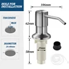 Stainless Steel Soap Dispenser Extension Tube Kit Kitchen Sink Liquid Soap Dispenser Bathroom Lotion Detergent Hand Press Pumps 2