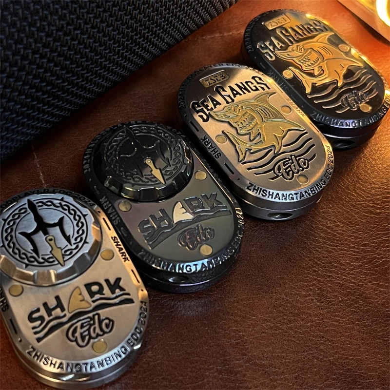 Fashion Shark Pattern Fidget Slider Creative Metal Fidget