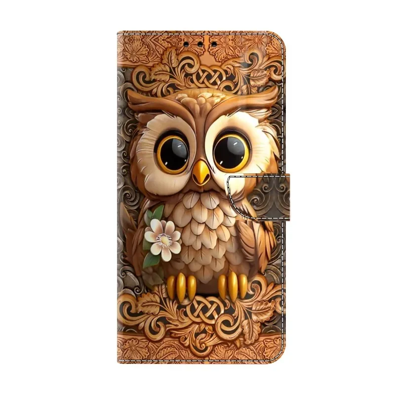 Premium Painted Wallet Flip Stand Case for Samsung Galaxy A17 - Elegant Book Cover Design