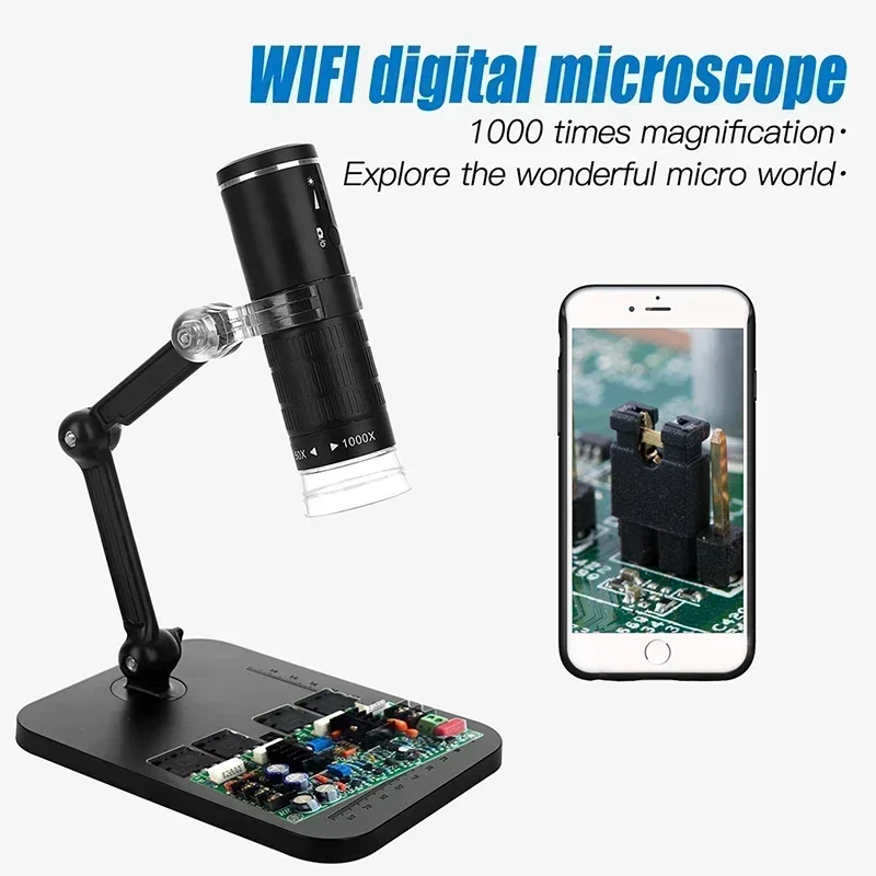 

Микроскоп с увеличением 50x-1000x USB, ручная беспроводная цифровая камера для осмотра, для Ipad, ПК, Iphone, HD Гибкая подставка