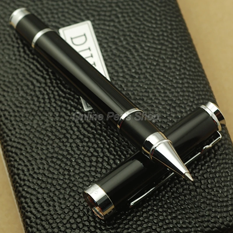 Duke Black And Silver Carbon Fibre Metal Beautiful Style Roller Ball Pen DR005