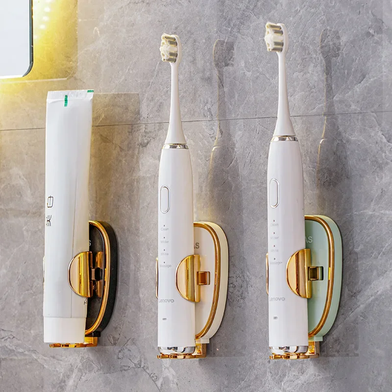 Traceless Toothbrush Holder Bath Wall-Mounted Electric Toothbrush Holders Adults Stand Hanger Bathroom Accessories