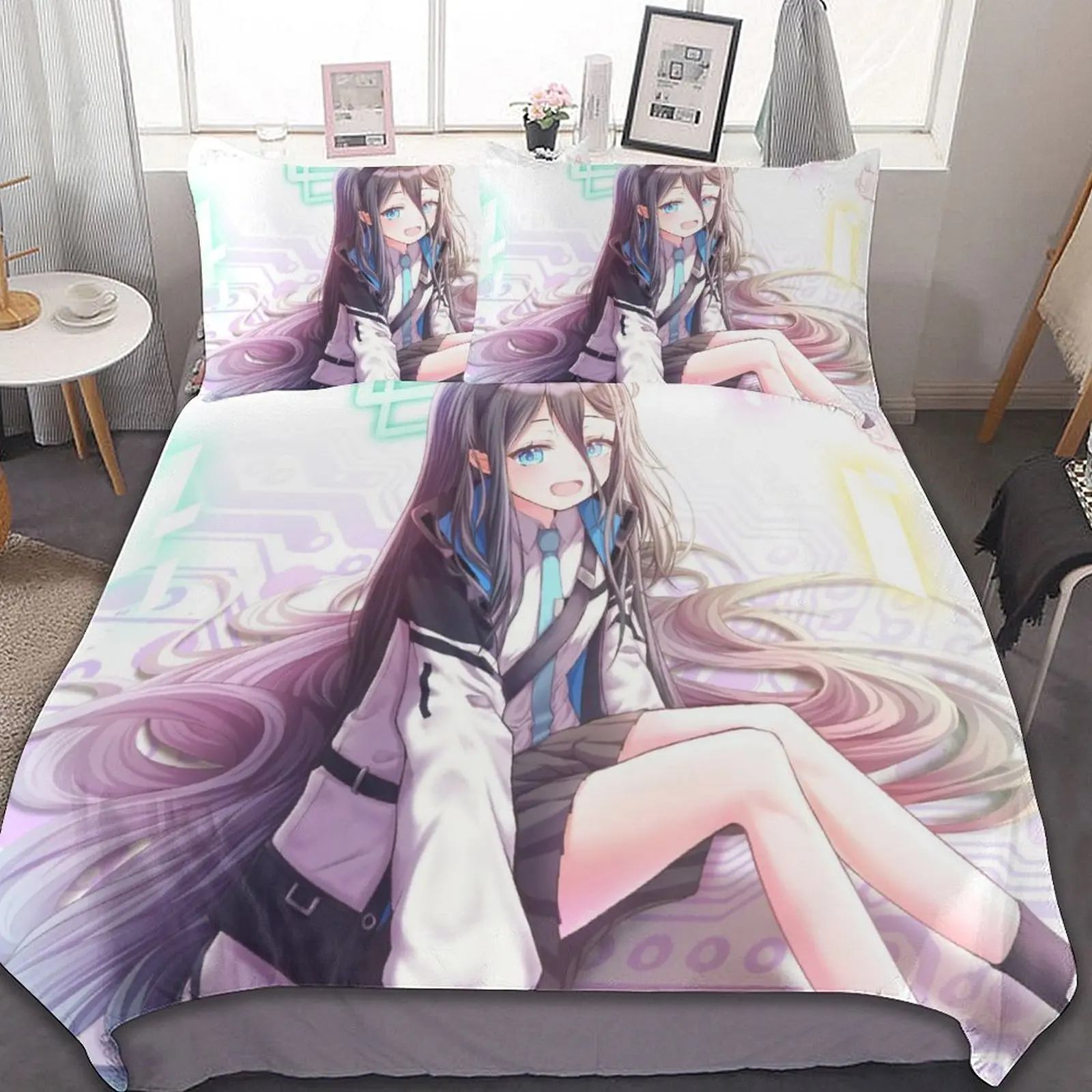 

Комплект постельного белья из 3 предметов (1 пододеяльник + 2 подушки), 86x70, 79x90, 90x90 дюймов