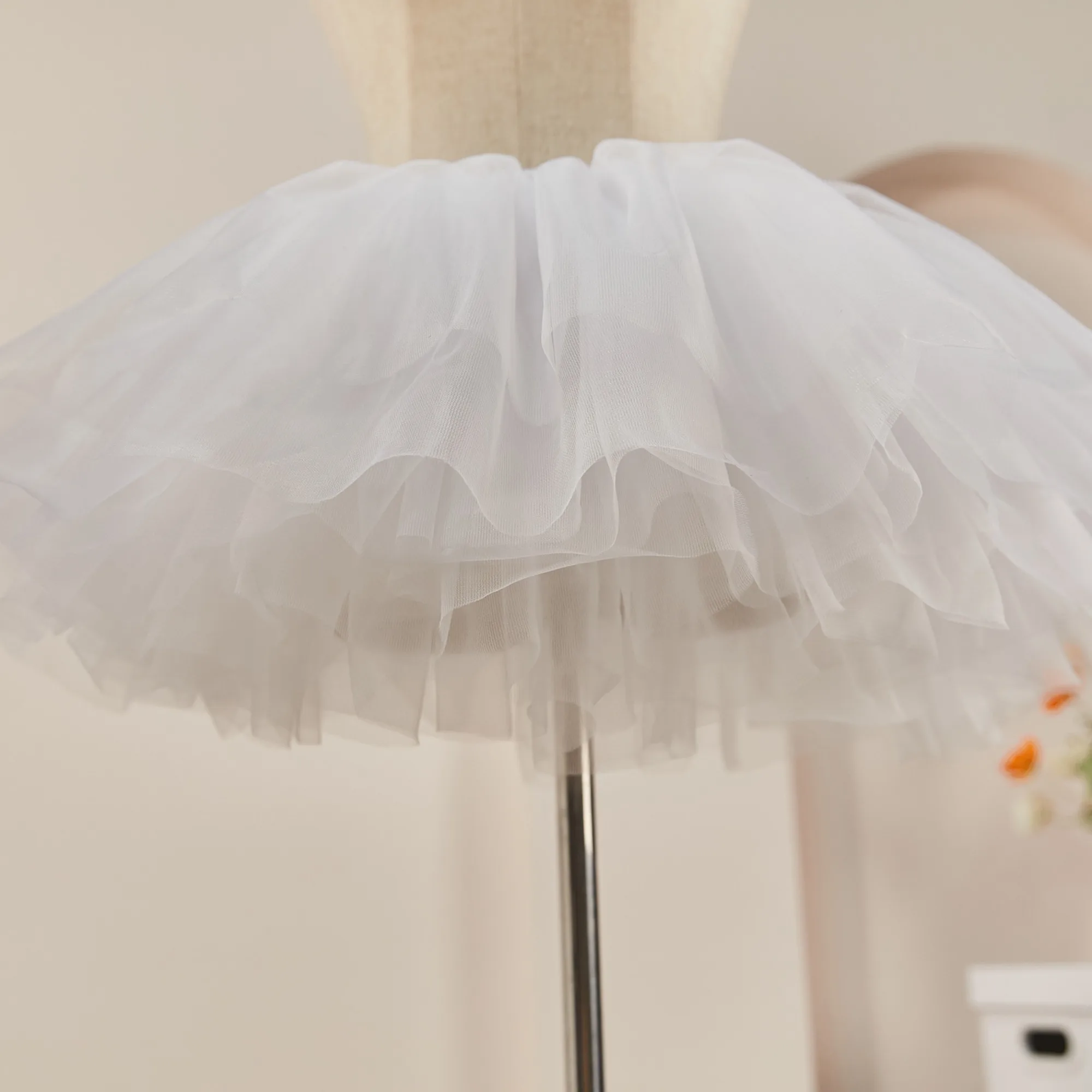 Hot New Puffy Black and White Tulle Lolita Underskirt Women Cosplay Ballgown Kids Bridal Boneless Petticoats Tutu Dress