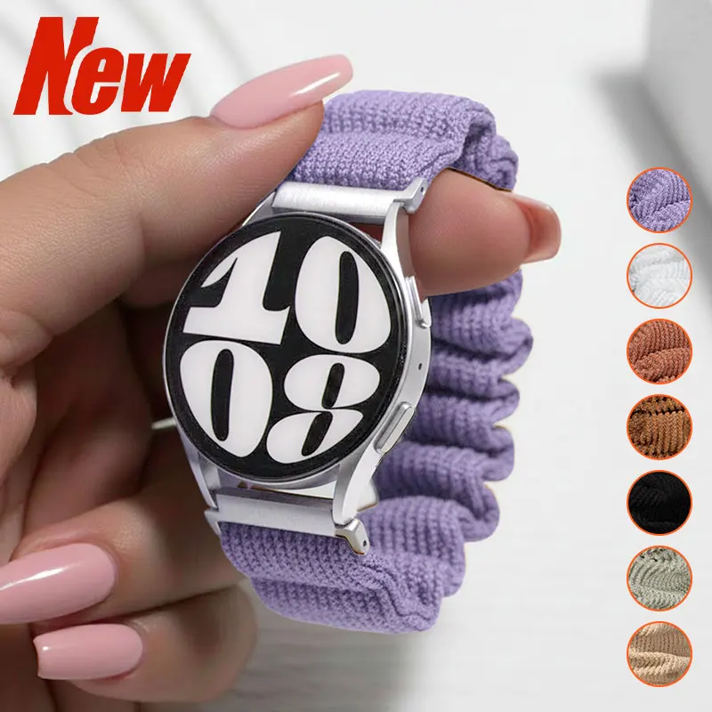 20/22 mm Scrunchie-Armband für Samsung Galaxy 7/6/5/4/5pro 40/44 mm Nylon-Damenarmband für Huawei GT6/6 Pro 5/5Pro 46 mm Armband