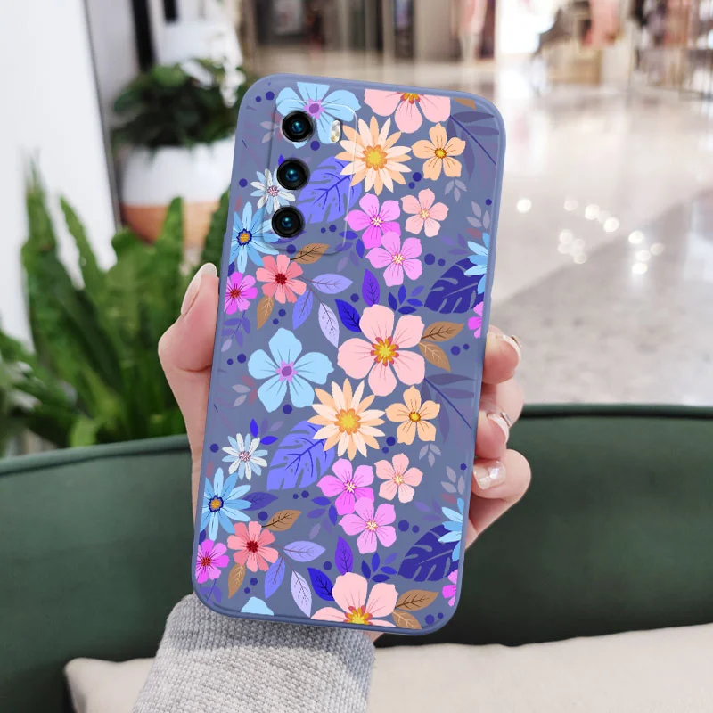 Vibrant Showy Flowers Liquid Silicone Phone Case