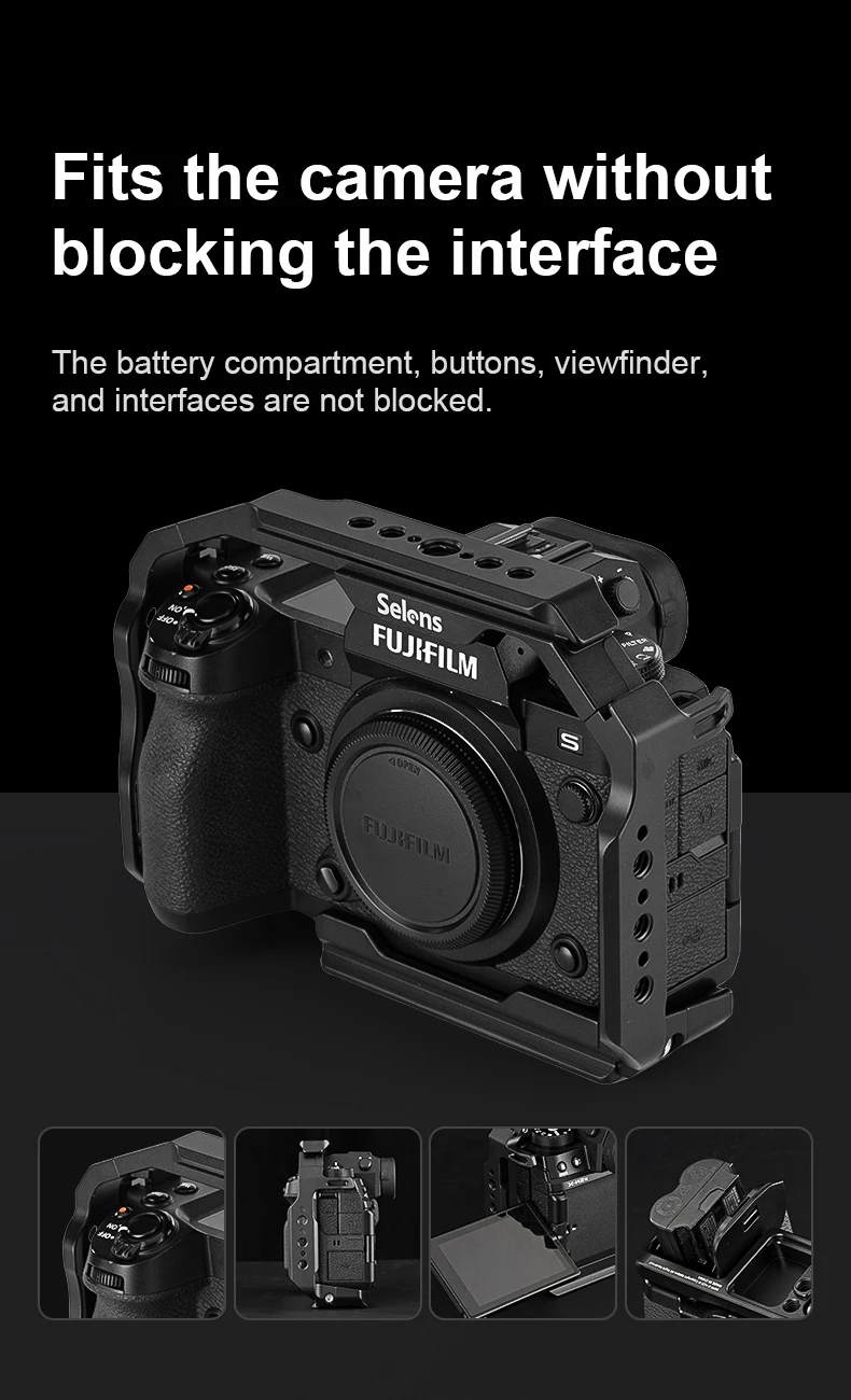 Protective Case Camera Cage Expansion Kit with Multiple Expansion Holes for Fuji