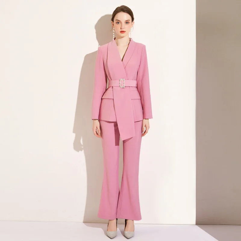 

2022 Autumn And Winter Women Formal Wear Temperament Waist Cinched Waist Work Clothes
