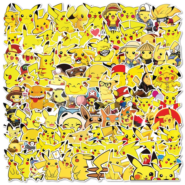 10/30/50/100PCS Cute Cartoon Pokemon Pikachu Stickers for Kids