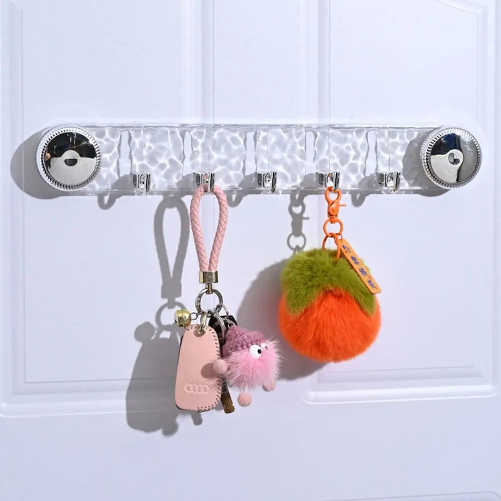5 Hooks Rotating Suction Cup Hooks Multi-Purpose Traceless Vacuum Cup Hook Corrugated Row Hook Wall Mounted Robe Coat Hangers
