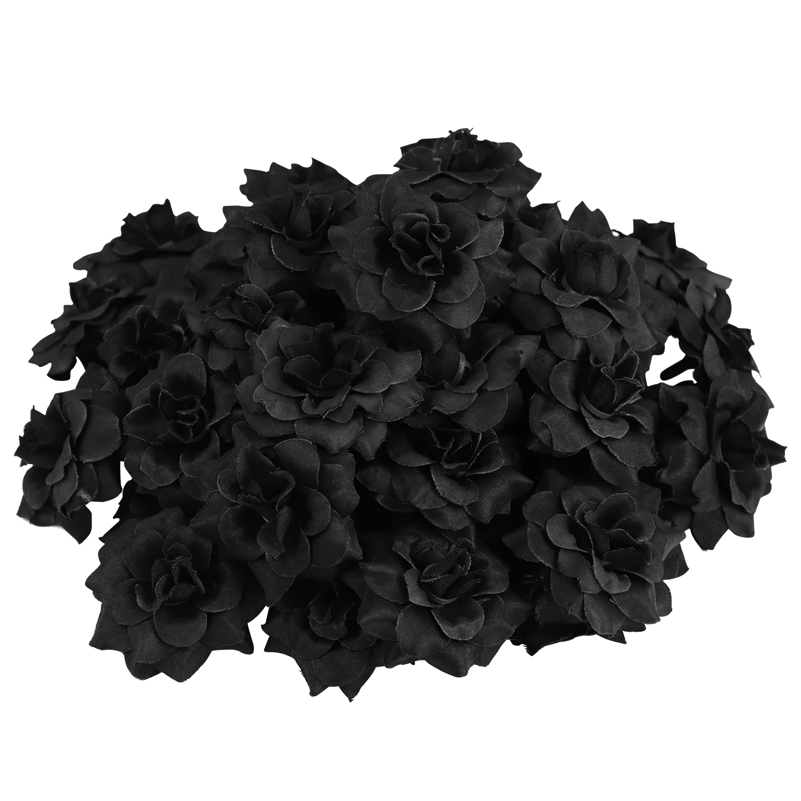 

Artificial Black Rose Flowers 50 Roses for Bridal Wedding Display Party Cake Decoration, Rose Flower for Hat Clothes Album,