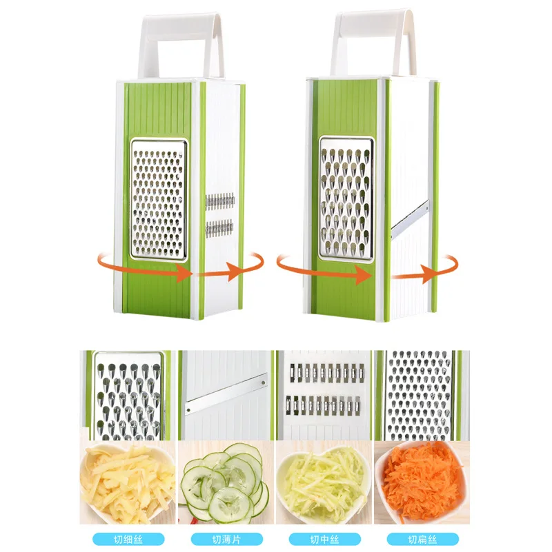 5 In 1 Portable Multifuntional Garlic Mincer Cheese Grater Potato Peelers Chopper Slicer for Kitchen Use With Container