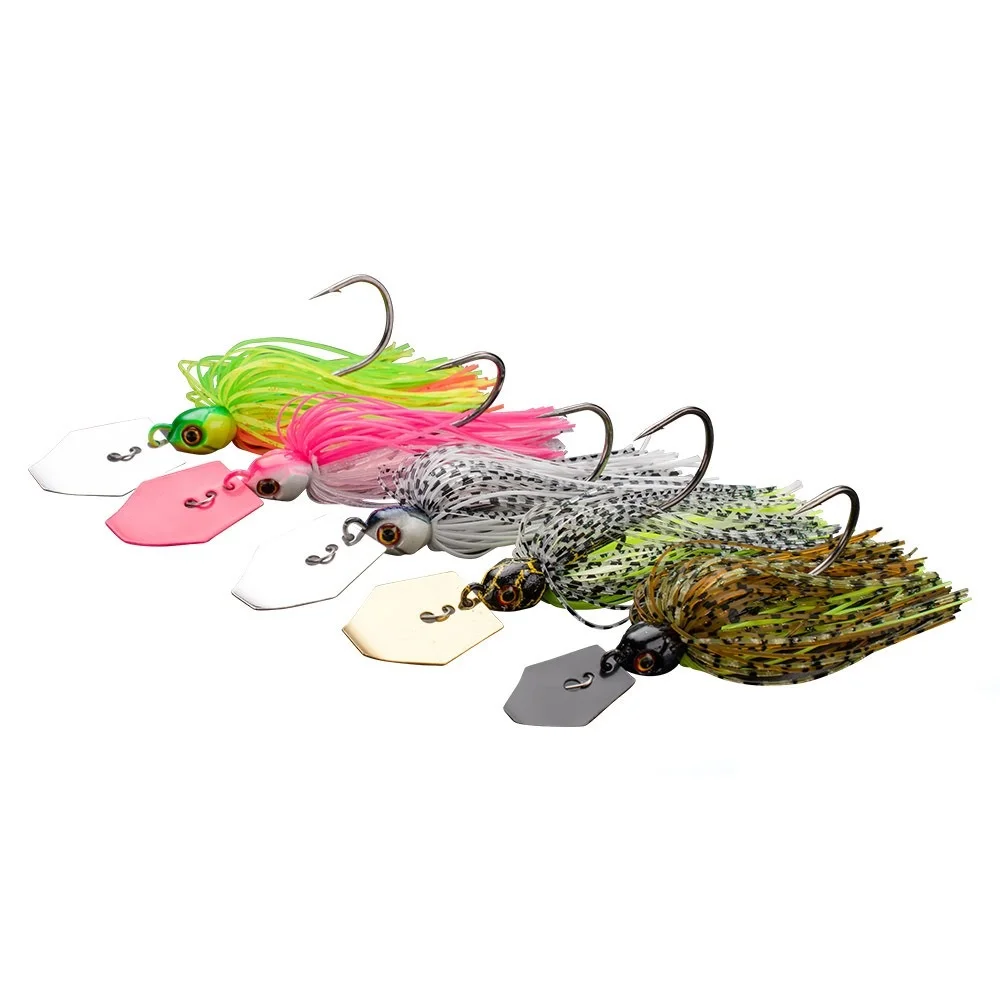 Leurre chatter bait spinner 7g à 21g avec lame danseuse pour vibrations intenses et pêche au buzzbait