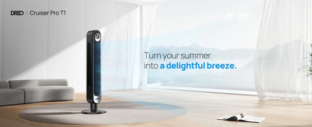 Dreo Tower Fan 42 Inch, Cruiser Pro T1 Quiet Oscillating Bladeless Fan with  Remote, 6 Speeds, 4 Modes - AliExpress