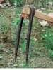 Agricultural Tools Two-Tooth Hoe Planting Vegetables Household Manganese Steel Digging Loose Soil Turning Ground Hoe Rake 3