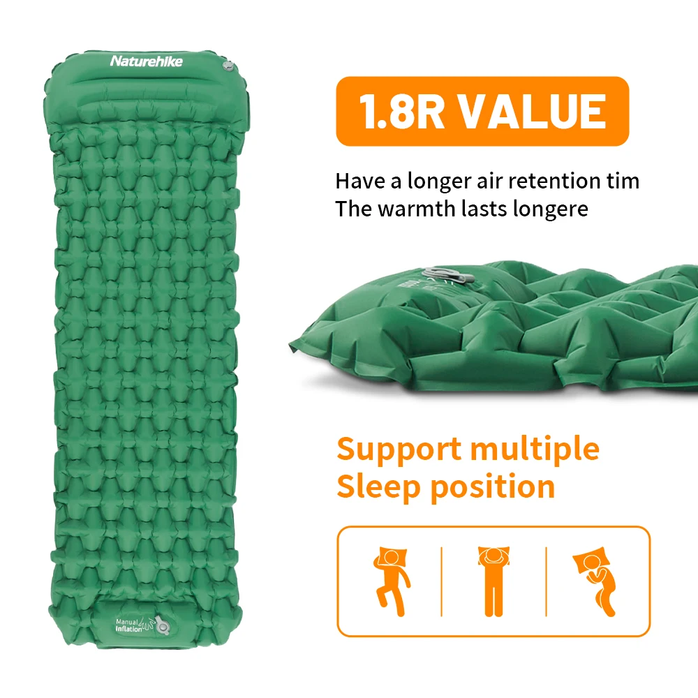 アウトドア寝具 Naturehike Sleeping Pad Built-in Air Inflatable Camping Sleeping Pad - Naturehike official store