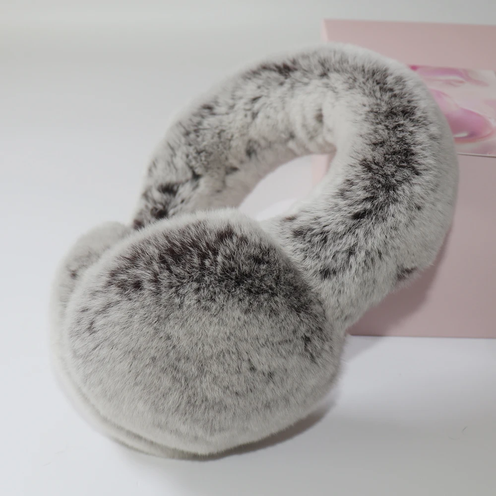Real Fur Earmuffs Winter Russian Women Warm