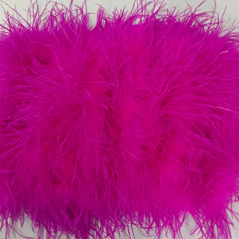 Neue Mode Winter frauen Sexy 100% Echte Straußen Feder Eine Schulter Langarm 60 cm Party Bankett Vielseitig echt pelz hülse – Detail 27