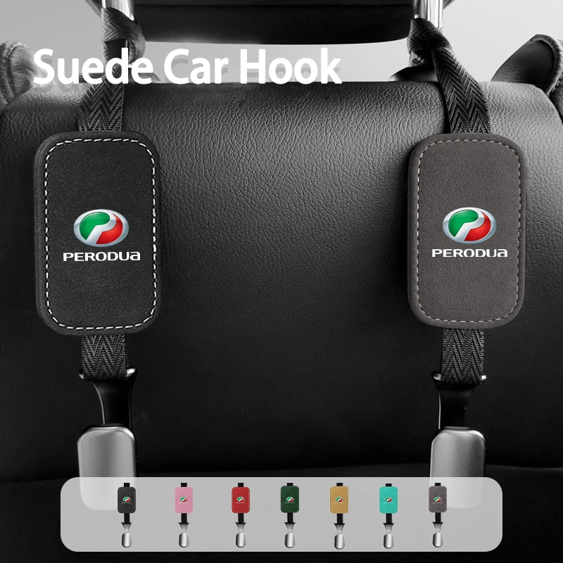 Per Perodua Suede Car Seat Back Hook Storage Hanger Organizer Holder Ativa Myvi Bezza Axia Aruz Silicone Facelift D3 Sp3