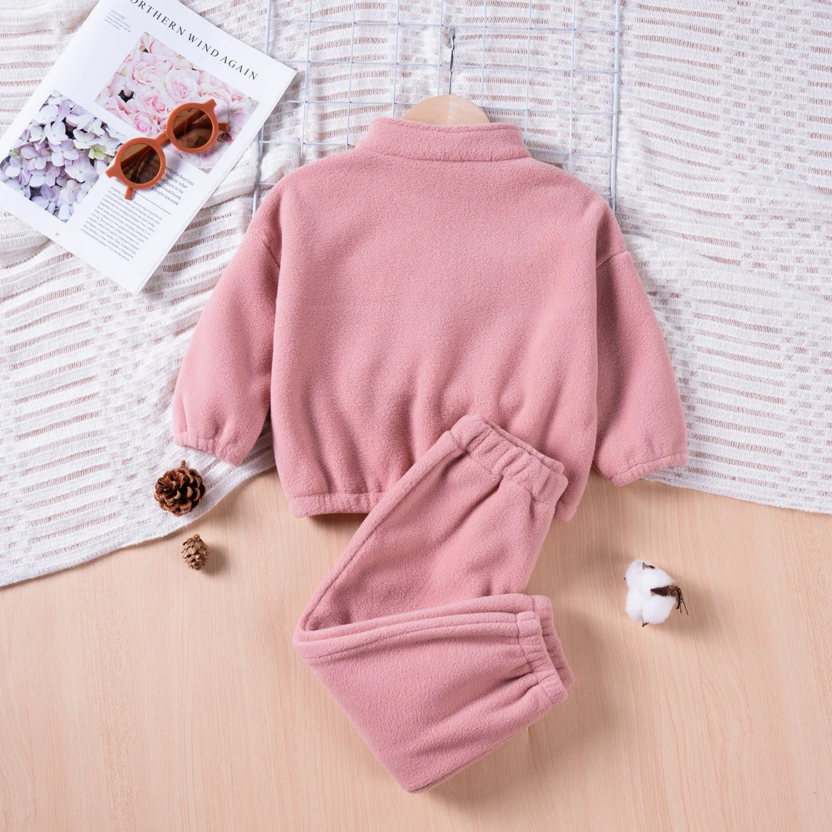 Toddler Solid Color 2pcs Daily Wear Casual 2