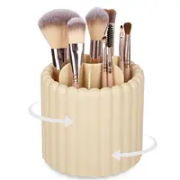 360 Rotating Makeup Brush Holder 8 Slots Make Up Brush Organizer Removable Spinning Cosmetic Brushes Storage Pen Holder 1