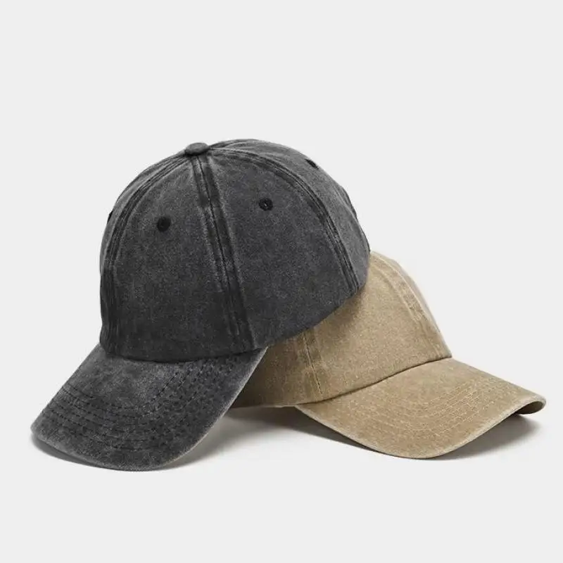 Baseball Cap Washed Cotton Men Women Snapback Hat Vintage Hip Hop Caps Solid Color Dad Hat Bone Casquette Outdoor Casual Sport - 3