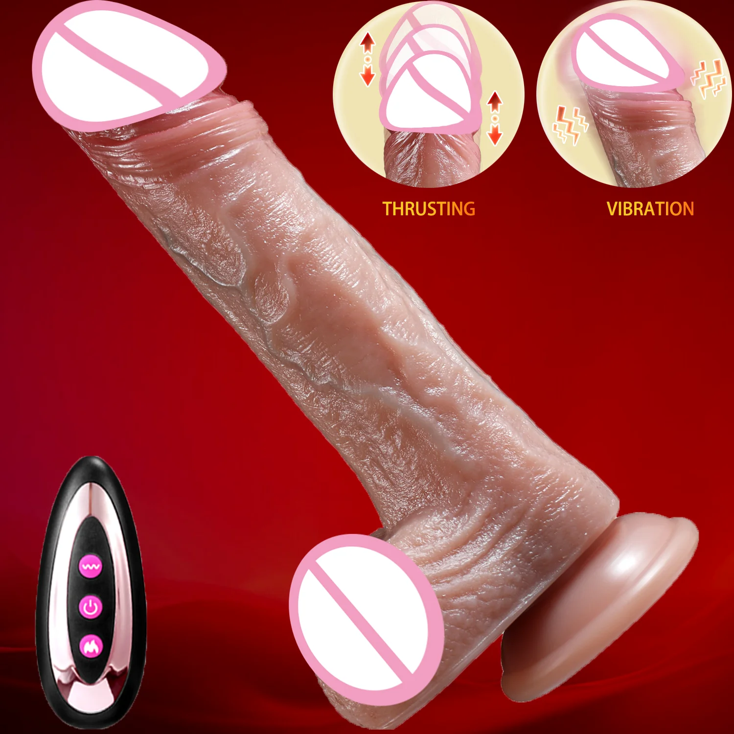 Teleskop Vibrator Dildo Heizung realistische große Penis weibliche Vagina Massage gerät Anal Plug Mastur bator sexy Erwachsenen Sexspielzeug für Frauen erotik sexmachine sextoy analog plug silikon sexy toi for men gay 1