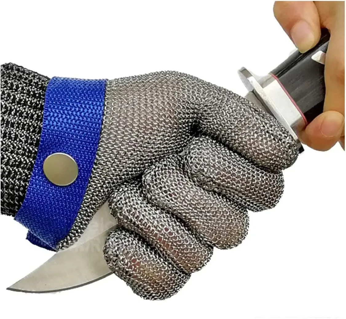 

Cut-resistant Gloves Grade 5 Anti-cut Gloves Wear-resistant Slaughter Gardening Hand Protection Insurance Steel Wire Gloves 1pcs