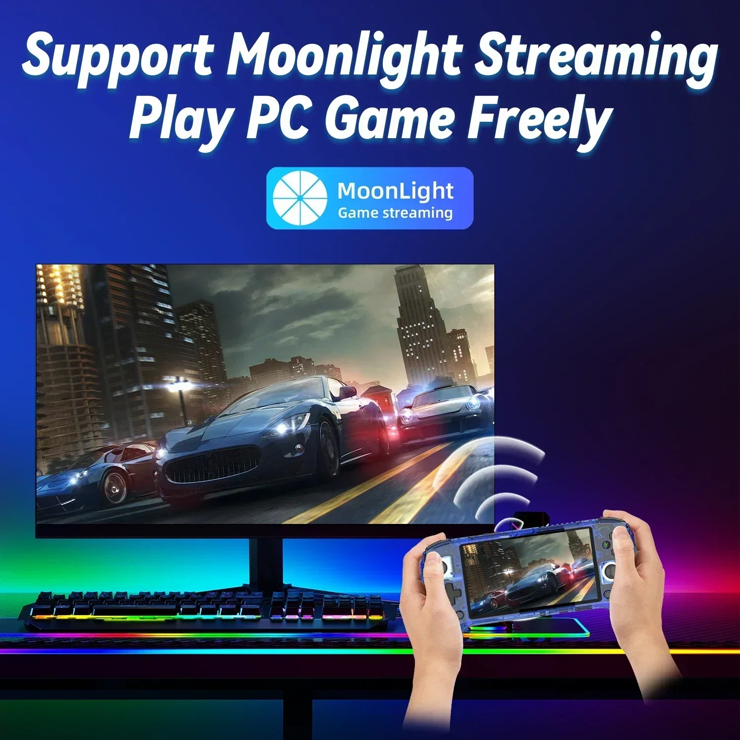 original RG556 Handheld Game Console 5.48'' AMOLED Screen Android System 5500mAH Battery Bluetooth5.0 Portable Video Game Player