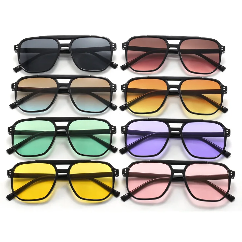 Sunglasses men women square classic large frame retro plastic eyewear