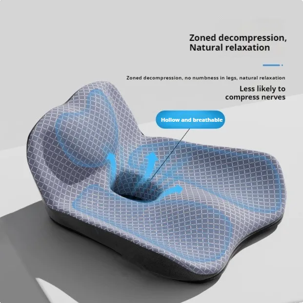 Coccyx chaise en mousse à mémoire de forme oreiller orthopédique coussin de siège de bureau traitement des hémorroïdes siège de voiture grand coussin soulagement de la douleur oreiller du coccyx 3
