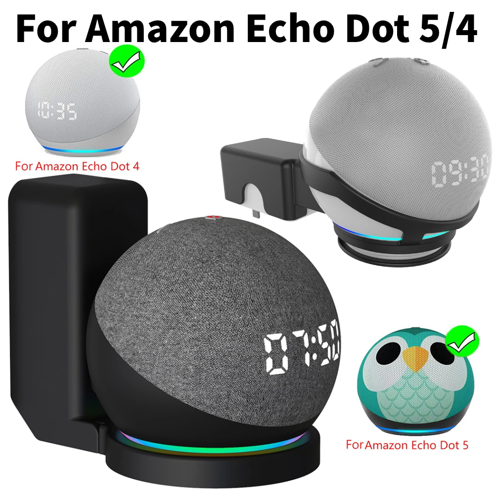 Compatible avec Alexa Echo dot 4 Support de bureau Accessoires de support  de bureau Pas de vis nécessaires Accessoires de haut-parleur Rack (Alexa