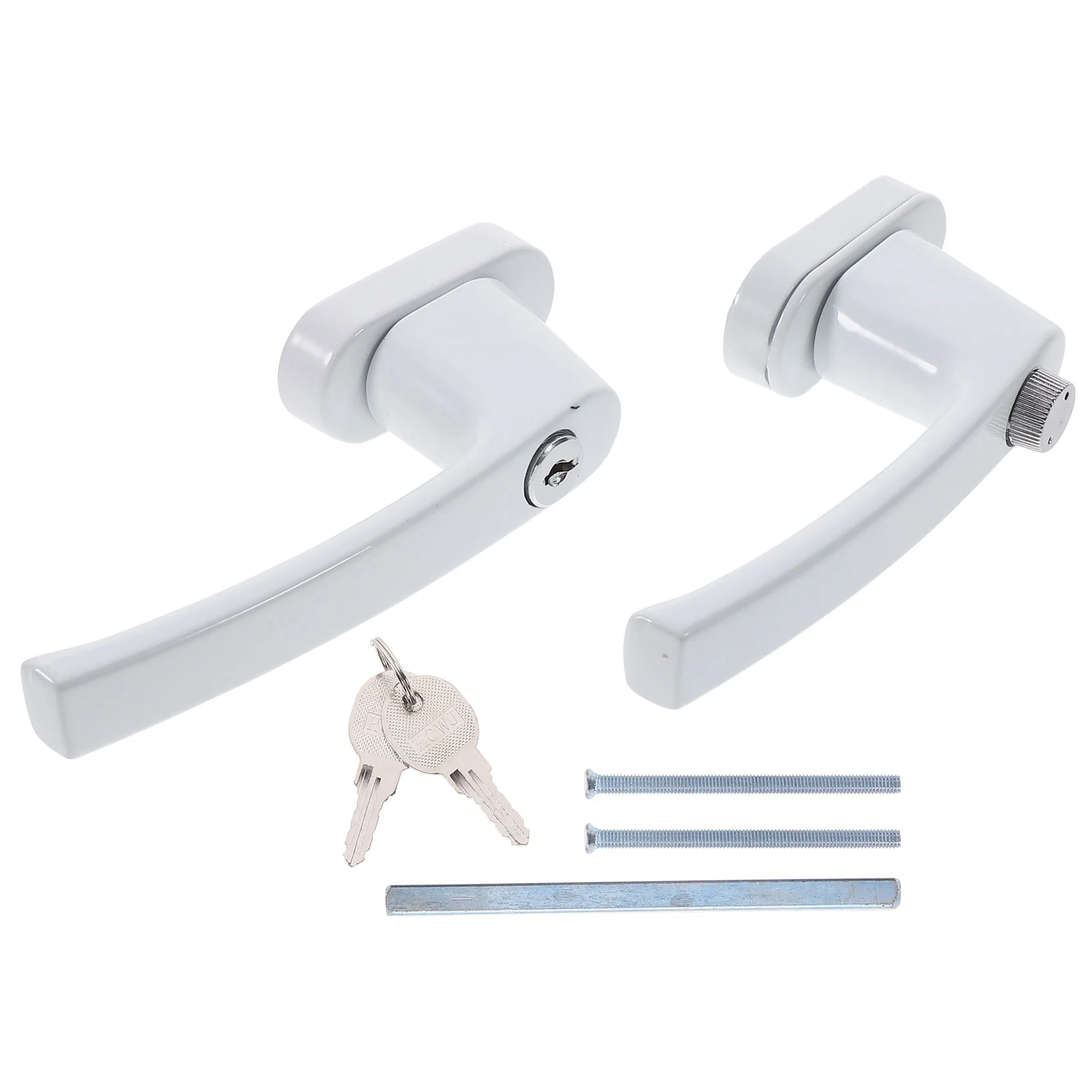 

Two-End Lever Lock Solid Thickened Crank Handle With Keys For Door Window Solid Thick Door Handle With Key
