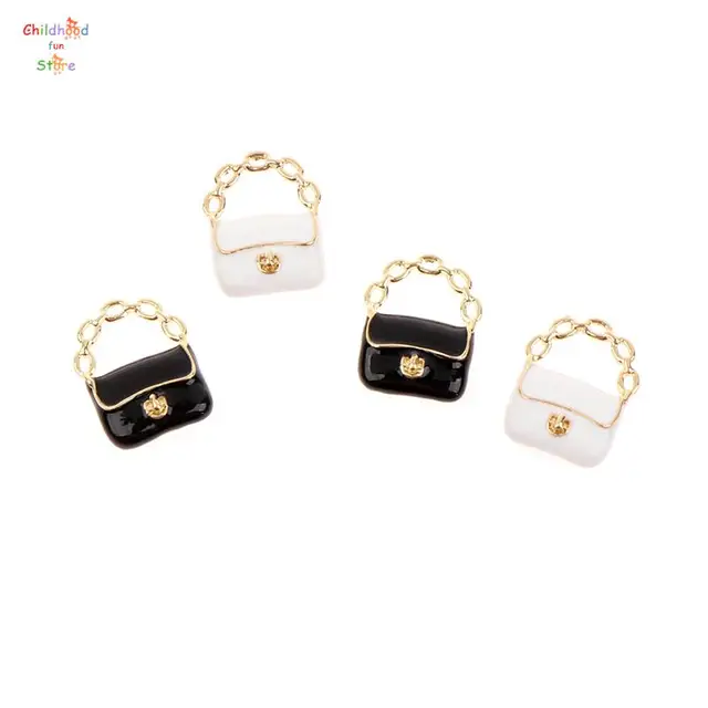 4Pcs 1:12 Dollhouse Miniature Metal Handbag Black White Purse Fashion Doll  Bag Accessories Modle Scene Decoration Kids Toys Gift - AliExpress