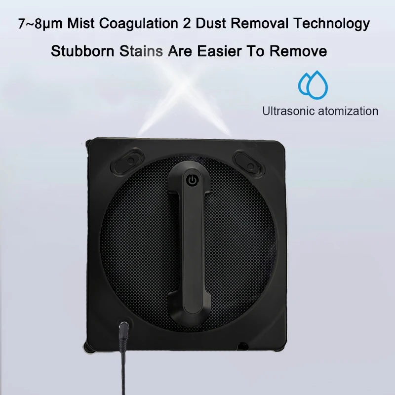 Robot Window Cleaner Purerobo W-V1S With Vibration&Dual Water Spray，High Vacuum Suction，Home Glass Cleaning Window Cleaner Robot 3