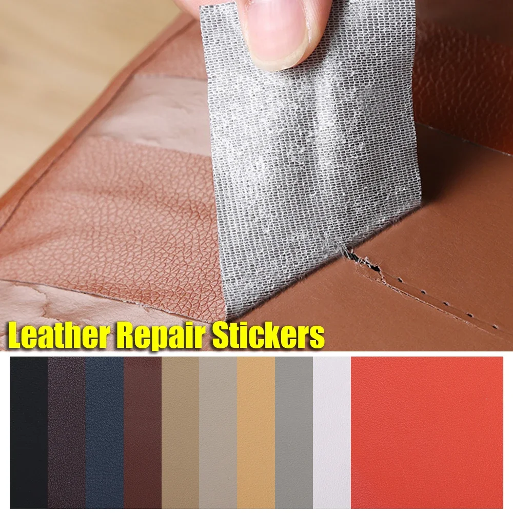 Self-Adhesive Leather Repair Stickers 20x30cm Seat Sofa Hole Fix Patch Synthetic Leather Fabric Stick-On Sticker Patches