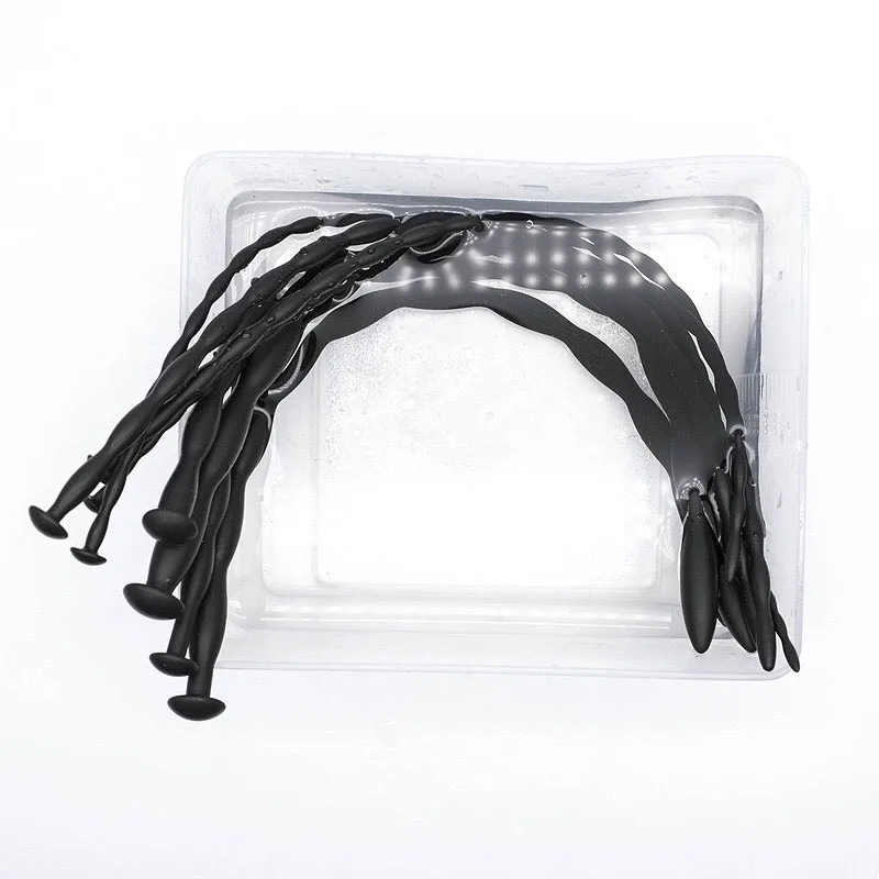 Ribbed Silicone Urethral Sounding Dilator Catheter Stimulator Penis Plug/ Rod Urethra Masturbation Men BDSM Sex Toy Uretra Beads urethral dilator silicone urethral dilator