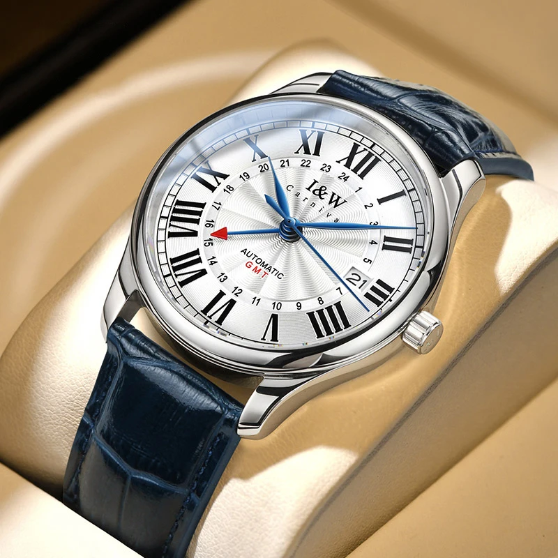 Svizzera Iw Gmt Orologi Automatico Seiko Nh34 Movimento Orologio Meccanico Per Uomo Calendario Zaffiro Impermeabile Reloj Hombre 2023