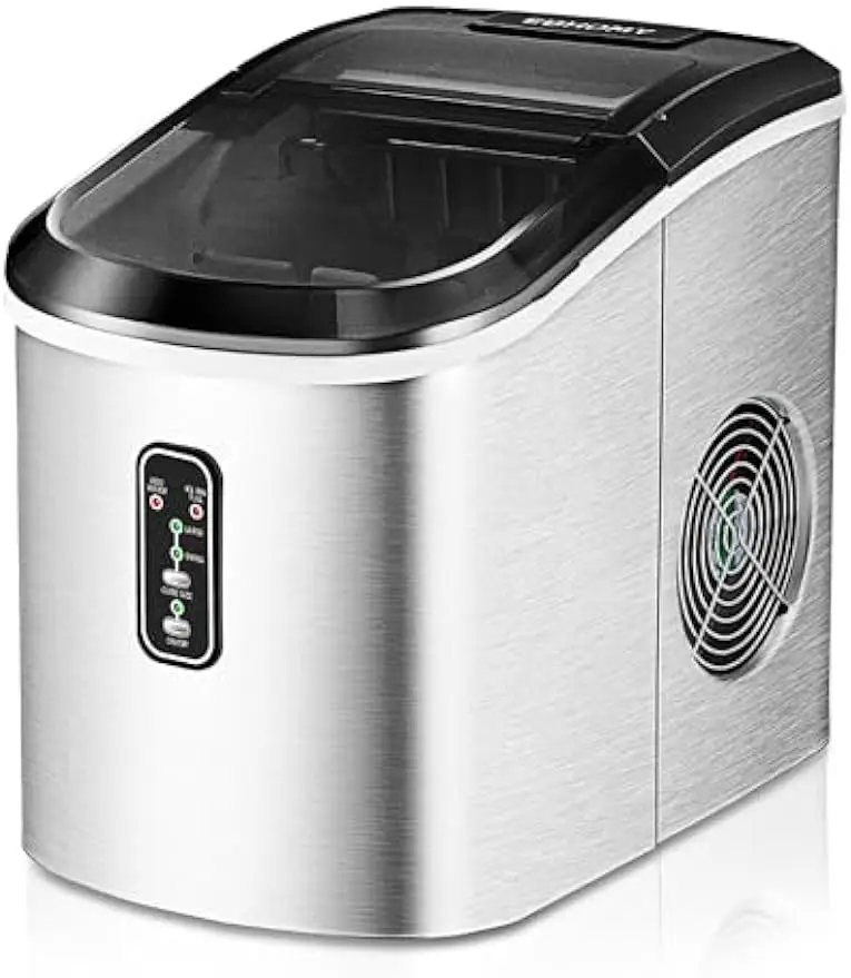 

Ice Maker Countertop Machine - 26 lbs in 24 Hours, 9 Cubes Ready in 8 Mins, Electric Ice Maker and Compact Portable Ice Maker