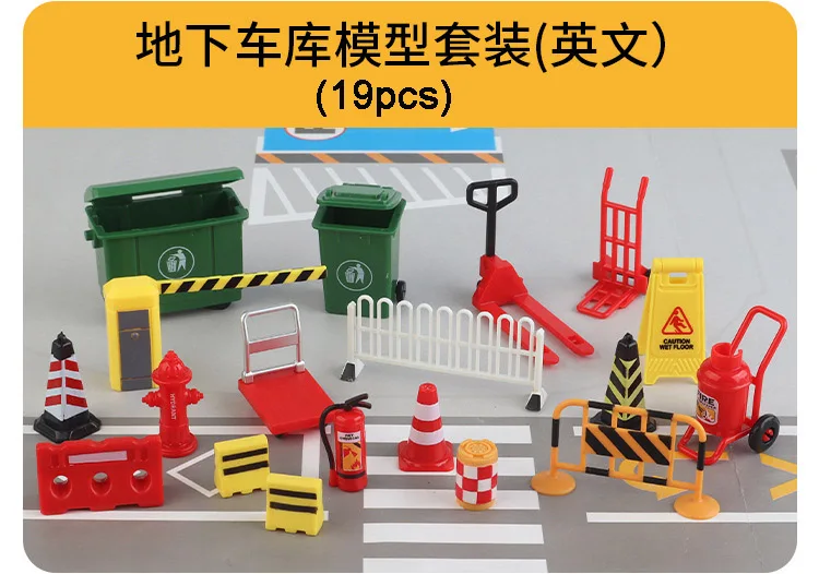 Miniatur Simulation Verkehrshindeln Modell Requisiten Straße Infrastruktur Parkplatz Sandtisch Szene Layout Materialien Diorama Kits – Detail 5
