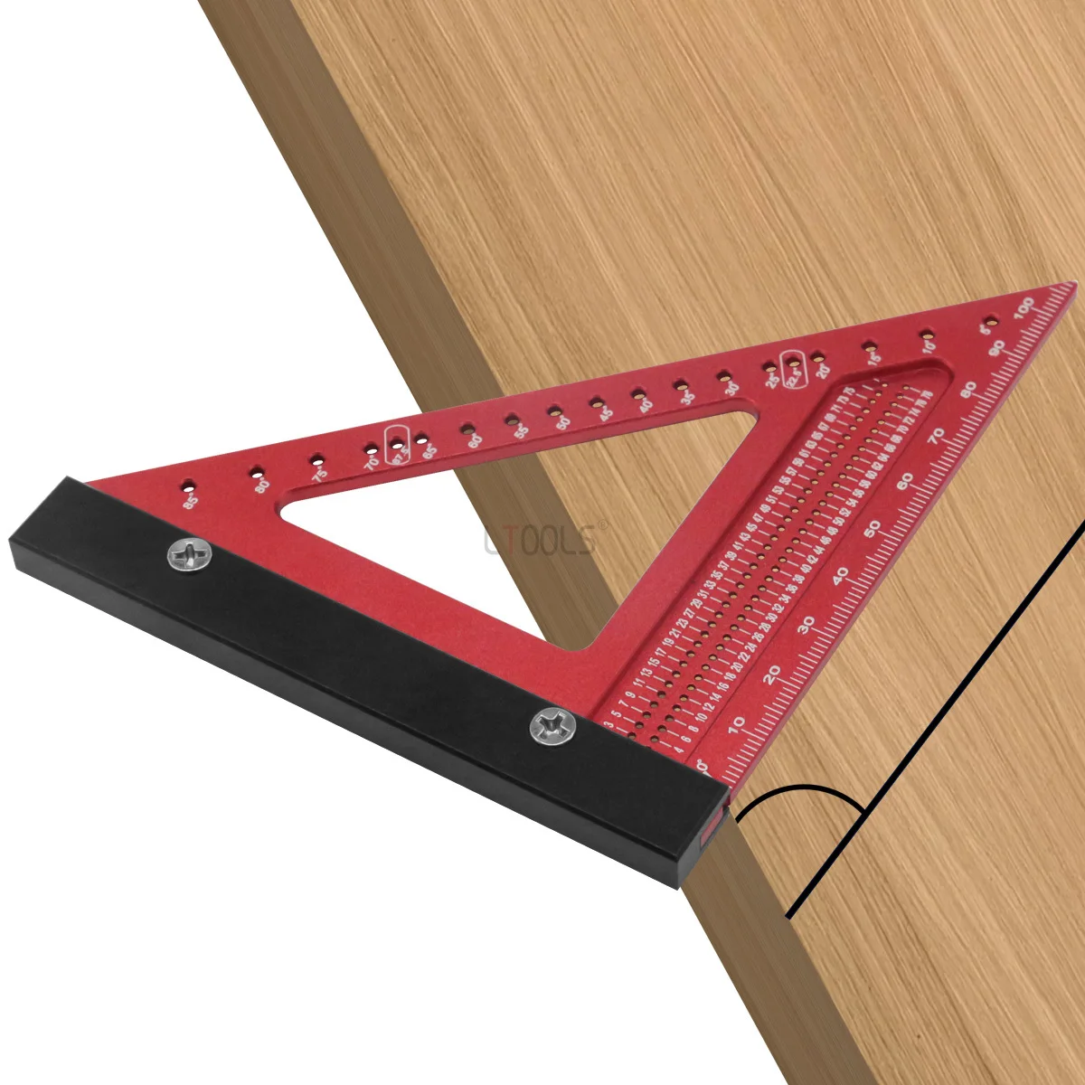 Aluminum Woodworking Triangle Line Ruler Hole Scribing Gauge Precision Multi-angle Positioning Square Ruler Marking Measuring t type precision marking ruler square woodworking positioning scribing tool hole gauge measuring tool diy auxiliary tools