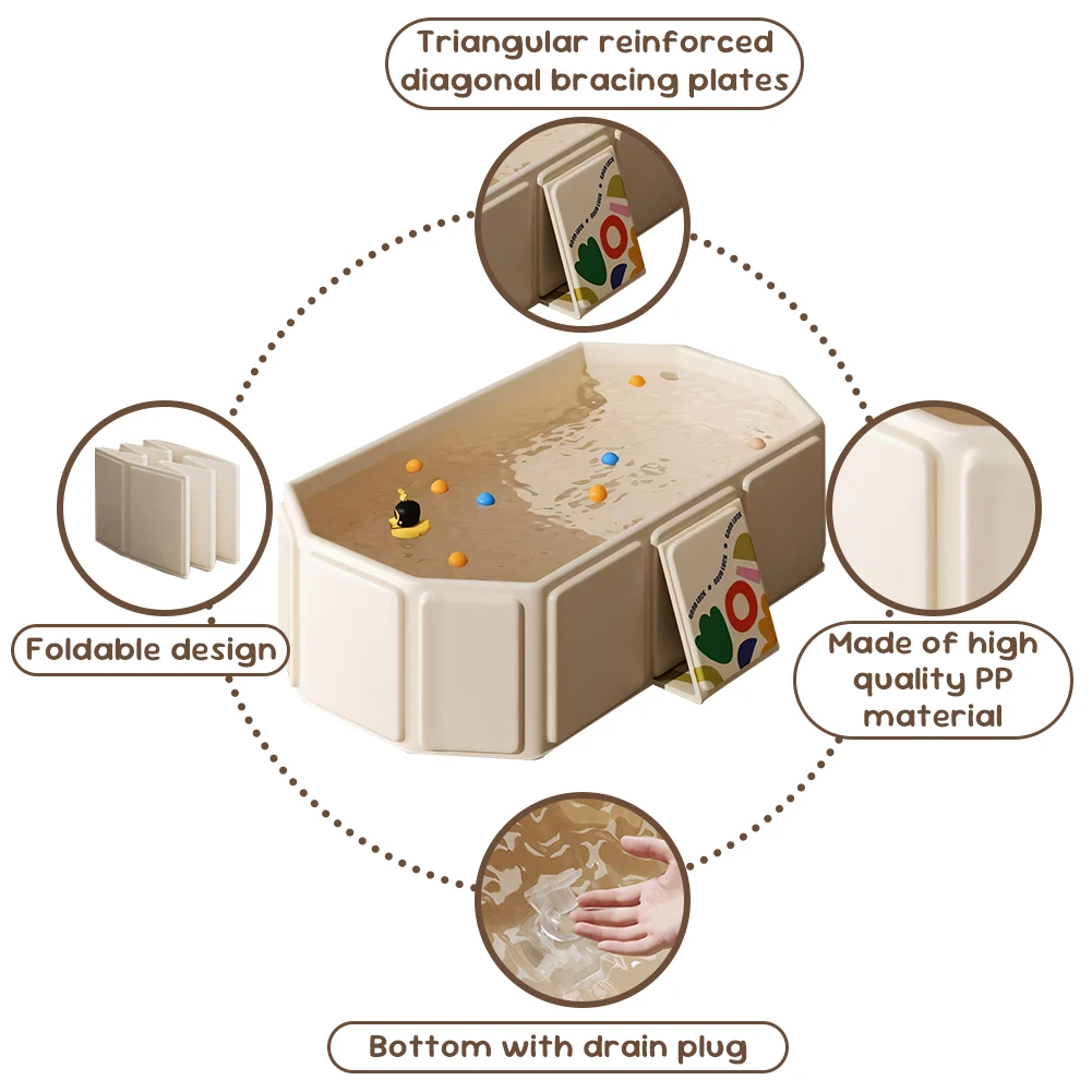 Baby Bathtub with Drain Outlet for Infants and Toddlers