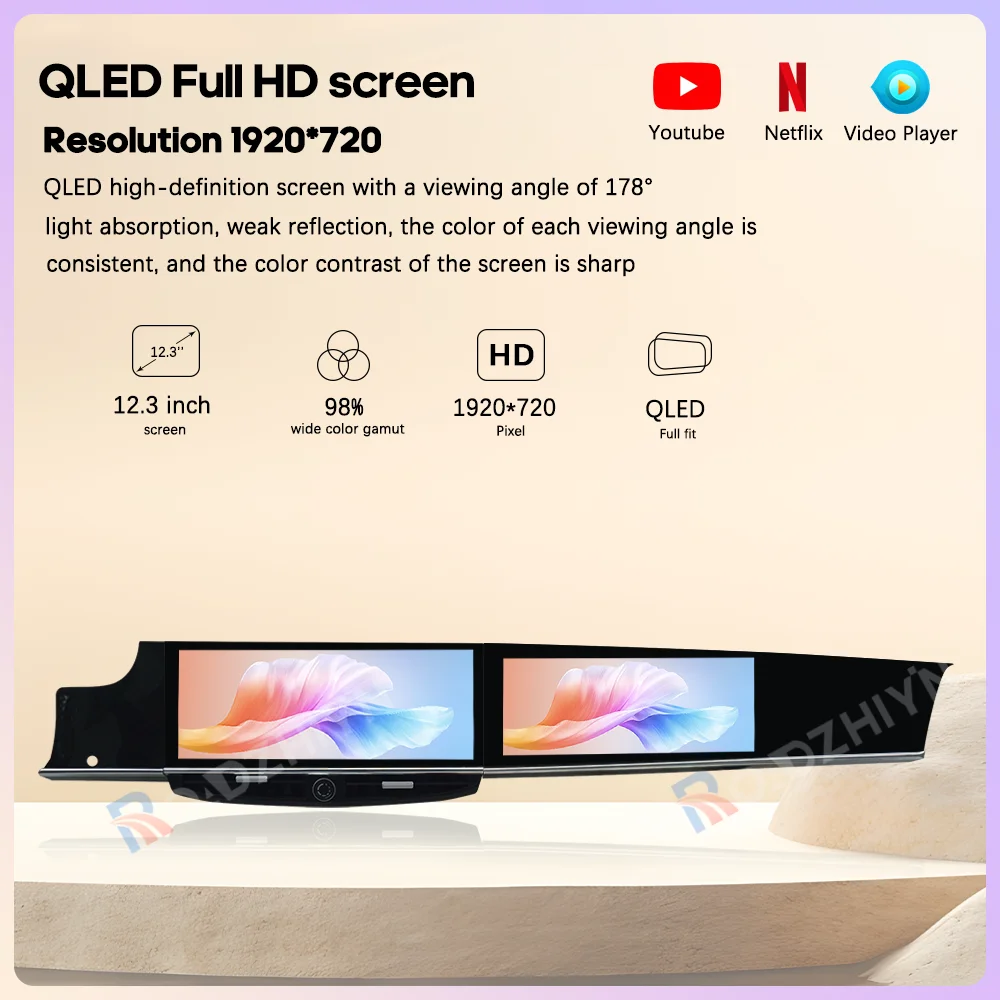 12.3" Dual screen Car Radio Multimedia Video Player For Porsche Panamera 2010-2016 GPS navigation Android13 Auto Carplay 4G wifi - Image 5