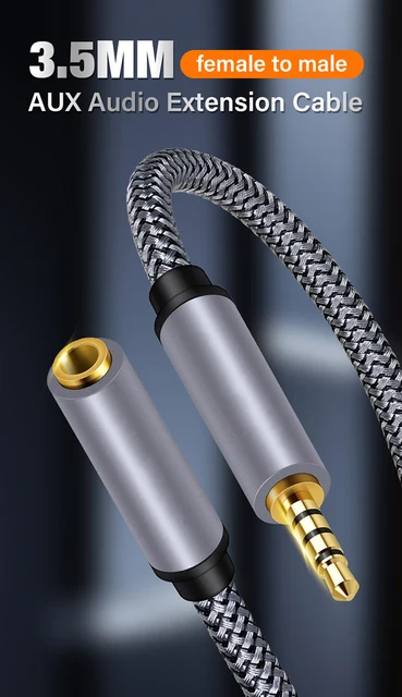 Cavo Stereo Jack 3.5 Mm. Prolunga Scheda Audio Per Cuffie/Casse Maschio/Maschio Mt.5 - Audio - Foto 6