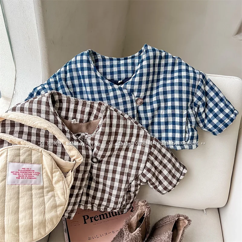 Autumn and Winter Clothing Korean Velvet Thickened Cotton-padded Clothing Girls' Winter Jacket Cotton