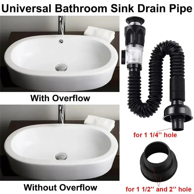 Universal Flip-top Kitchen Sink Drain Anti Clogging Retractable Deodorizing Filter Downspout Bathroom Sink For Home Accessories