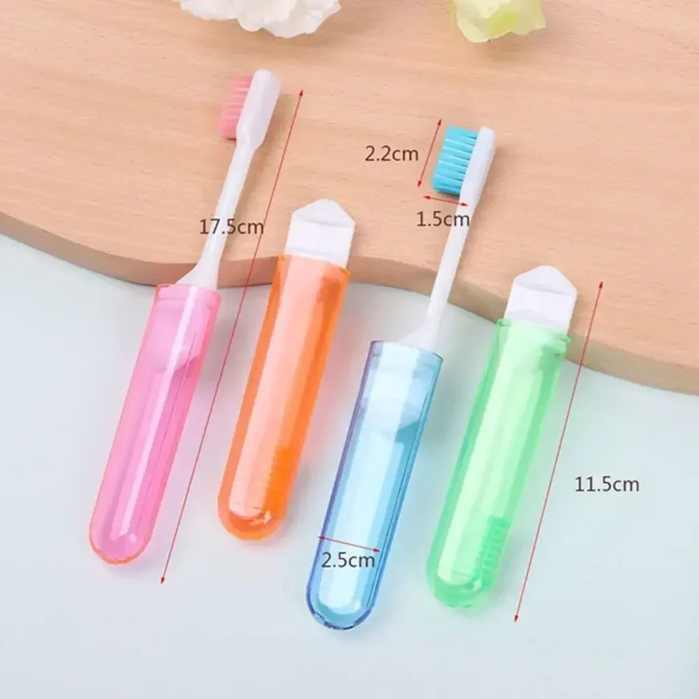 Folding Toothbrush 1Pcs with Box Portable Travel Camping Outdoor Business Trip Oral Cleaning Tools