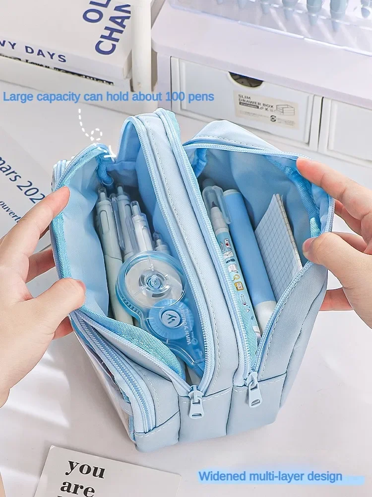 Transparent Large Capacity Multifunctional Pencil Case & Stationery Storage Bag
