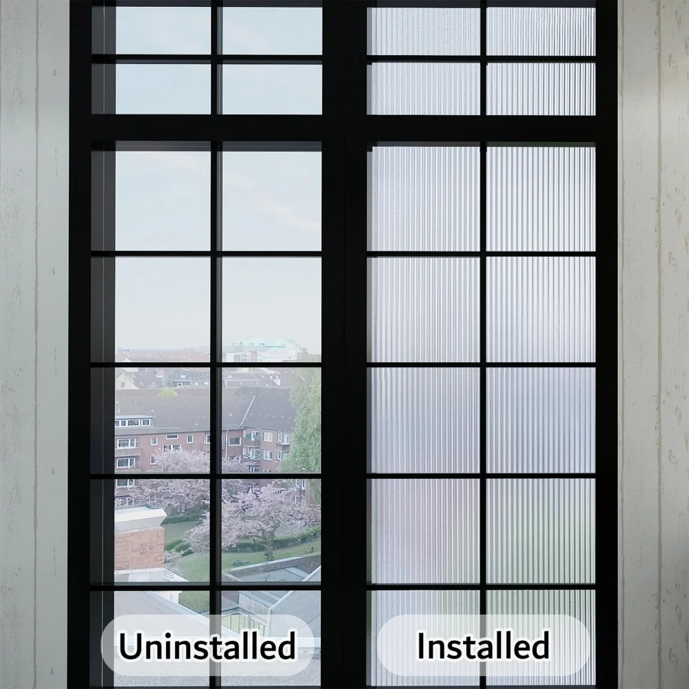 FANCY FIX Changhong 3D privacy glass film electrostatic adsorption frosted reed glass film translucent decorative stickers