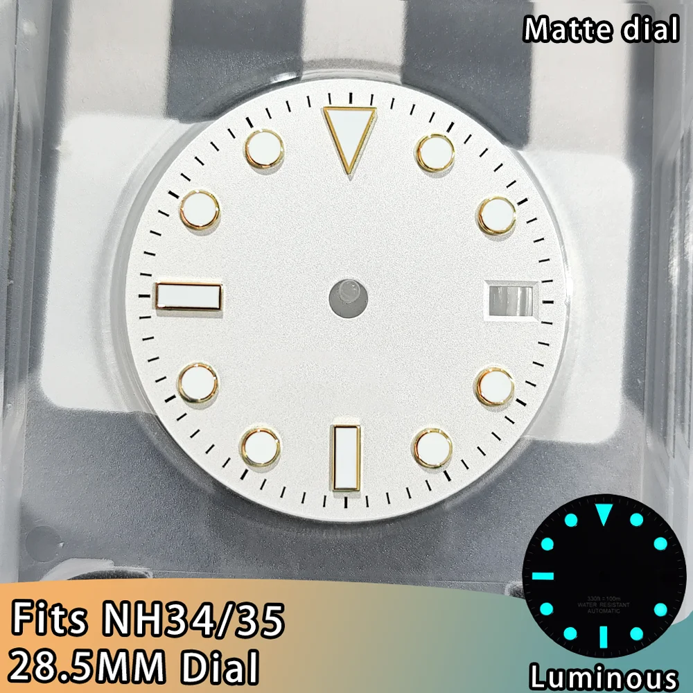 Enhanced White Watch Dial with BGW9 Blue Luminous Feature - 28.5mm